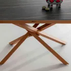 Utdragbart matbord med metallram Tillverkat i Italien - Elastiskt Viadurini