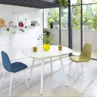 Utdragbart matbord med glasskiva New Japan Viadurini