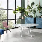 Utdragbart matbord med glasskiva New Japan Viadurini