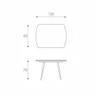 Extendable matbord med Japan Nytt glas topp Viadurini