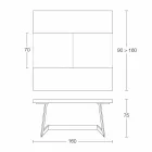 Utdragbart matbord Upp till 160 cm i trä tillverkat i Italien - Eugenia Viadurini