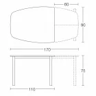 Utdragbart matbord Upp till 170 cm i keramik tillverkat i Italien - Tremiti Viadurini
