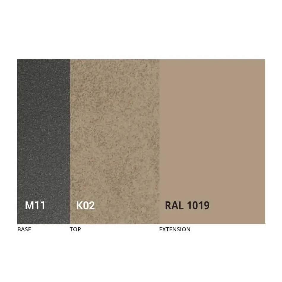 Utdragbart matbord Upp till 170 cm i keramik tillverkat i Italien - Tremiti Viadurini