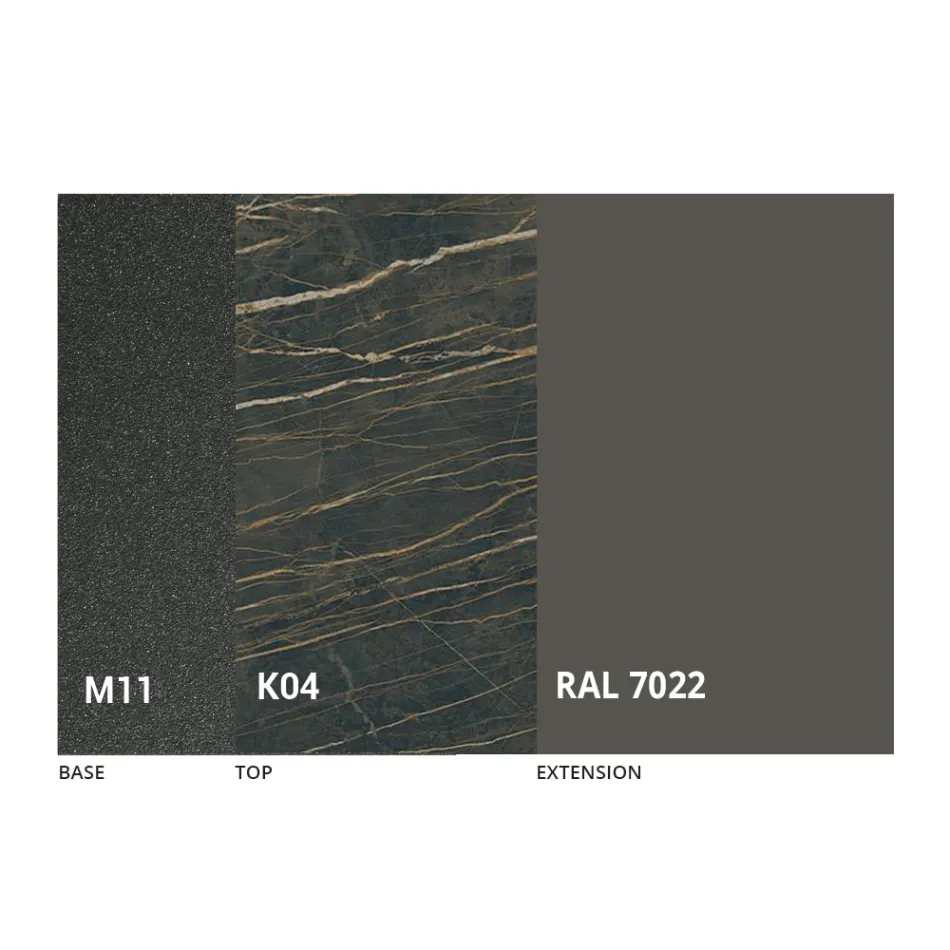 Utdragbart matbord Upp till 170 cm i keramik tillverkat i Italien - Tremiti Viadurini