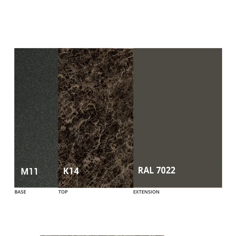 Utdragbart matbord Upp till 170 cm i keramik tillverkat i Italien - Tremiti Viadurini