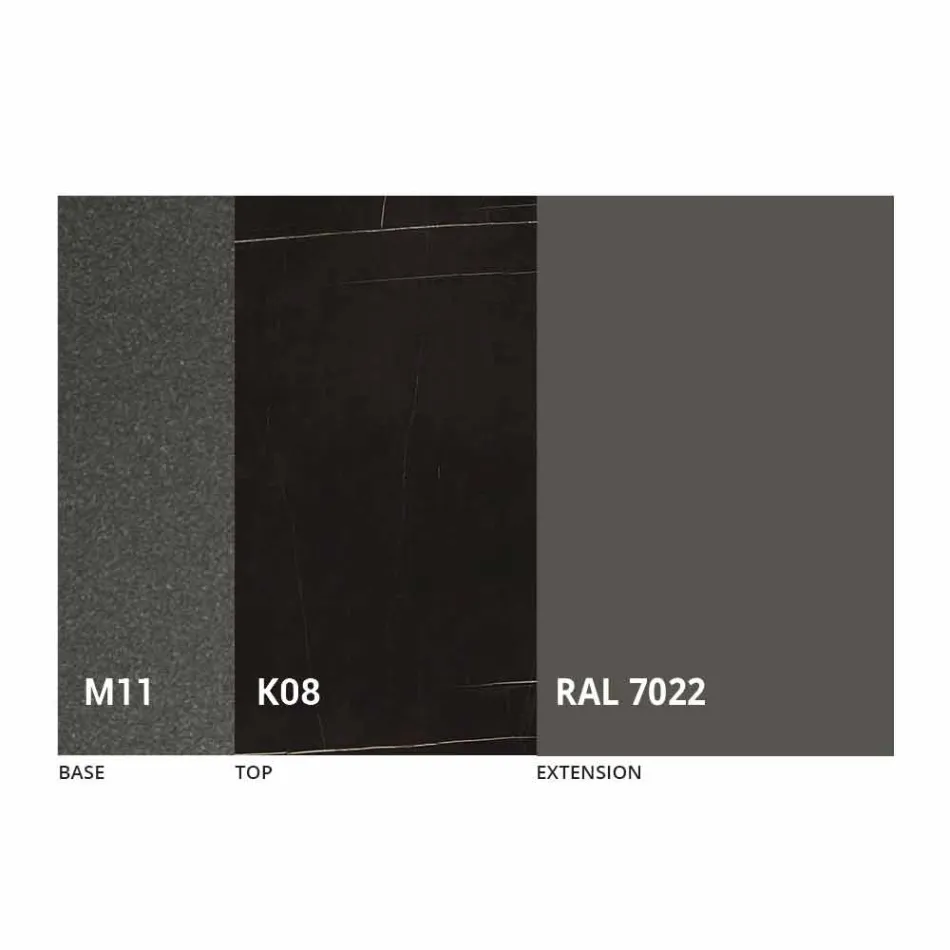 Utdragbart matbord Upp till 170 cm i keramik tillverkat i Italien - Tremiti Viadurini