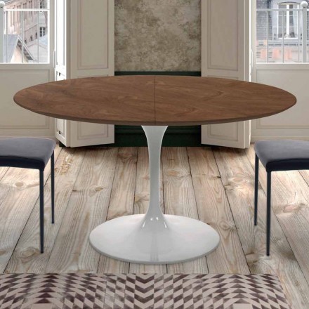 Utdragbart matbord upp till 170 cm i trä Made in Italy - Dollars Viadurini