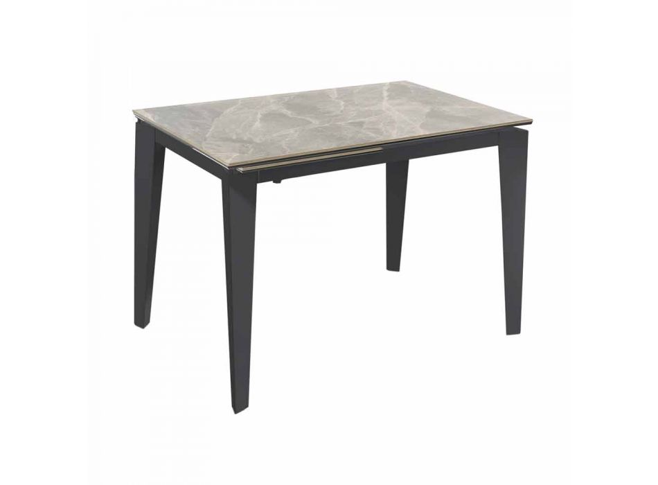 Utdragbart matbord Upp till 170 cm i modern metall och keramik - Syrta Viadurini
