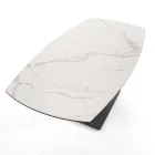 Utdragbart matbord Upp till 180 cm i keramik och stål - Catone Viadurini