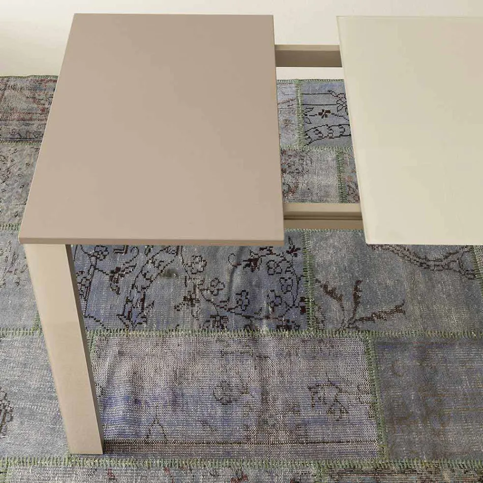 Utdragbart matbord Upp till 204 cm i Made in Italy Crystal - Palladio Viadurini