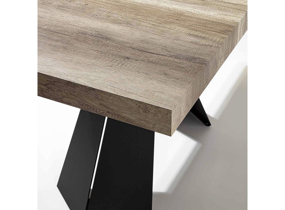 Utdragbart matbord Upp till 220 cm med melaminskiva - Amiro Viadurini