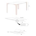 Utdragbart matbord Upp till 222 cm i Fenix Made in Italy - Vulcano Viadurini