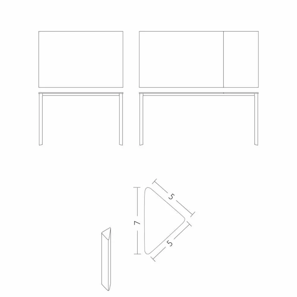Utdragbart matbord Upp till 230 cm i melamin tillverkat i Italien - platina Viadurini