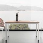 Utdragbart matbord Upp till 230 cm i melamin tillverkat i Italien - platina Viadurini
