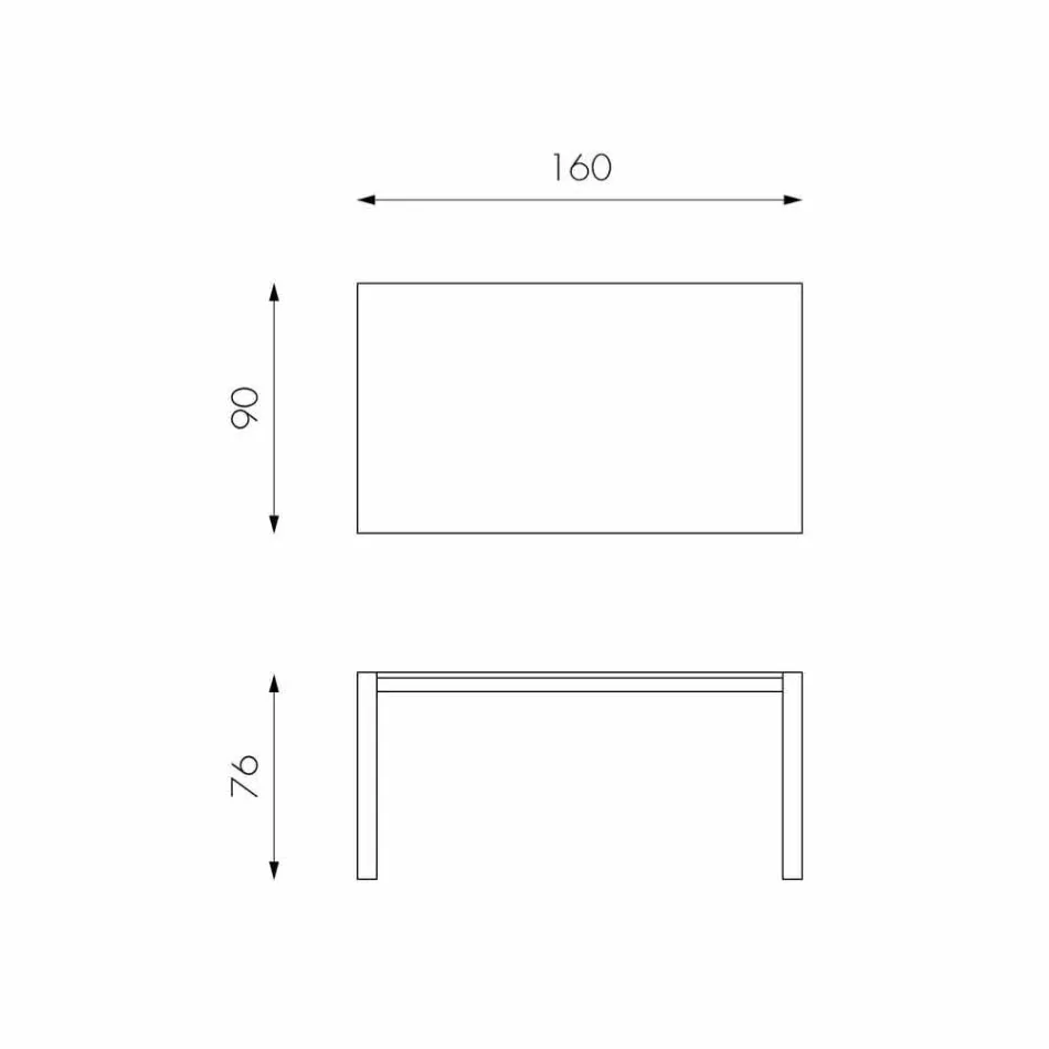 Ciro ek utvidgar bordet upp till 240 cm Viadurini