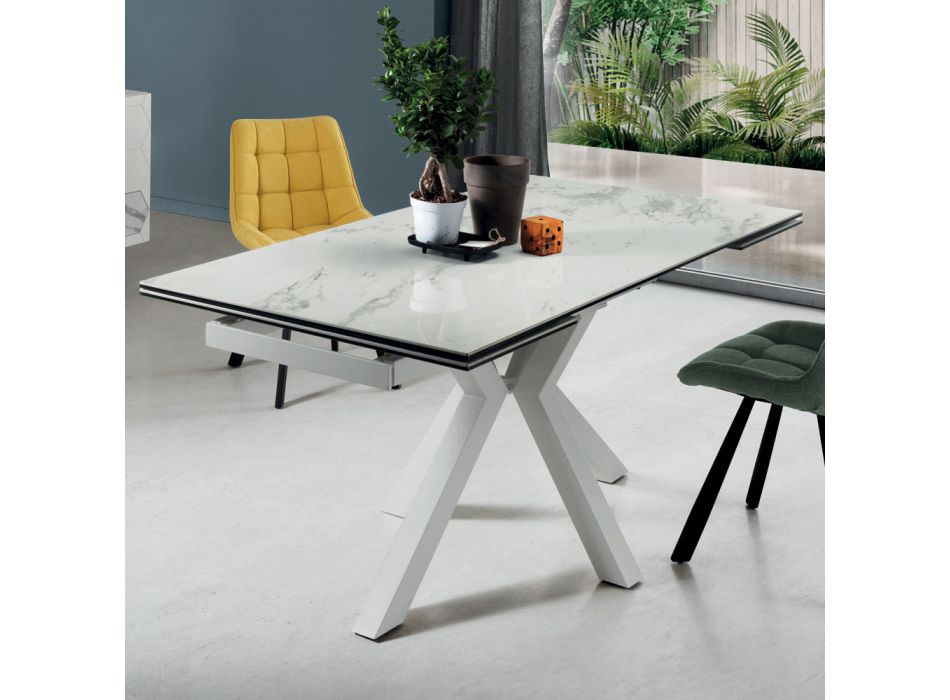 Utdragbart matbord Upp till 240 cm i porslinsstengods - Domagnano Viadurini