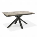 Utdragbart matbord Upp till 240 cm i metall och keramik - Laryssa