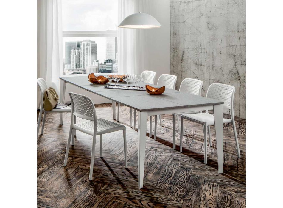 Utdragbart matbord upp till 252 cm i Hpl Made in Italy - Efisto Viadurini