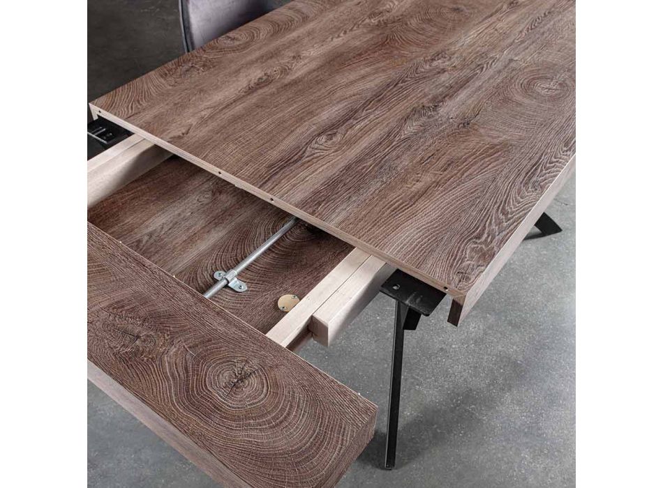Utdragbart matbord Upp till 260 cm i melaminträ och metall - Lukas Viadurini