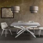Utdragbart matbord Upp till 260 cm i melaminträ och metall - Lukas Viadurini
