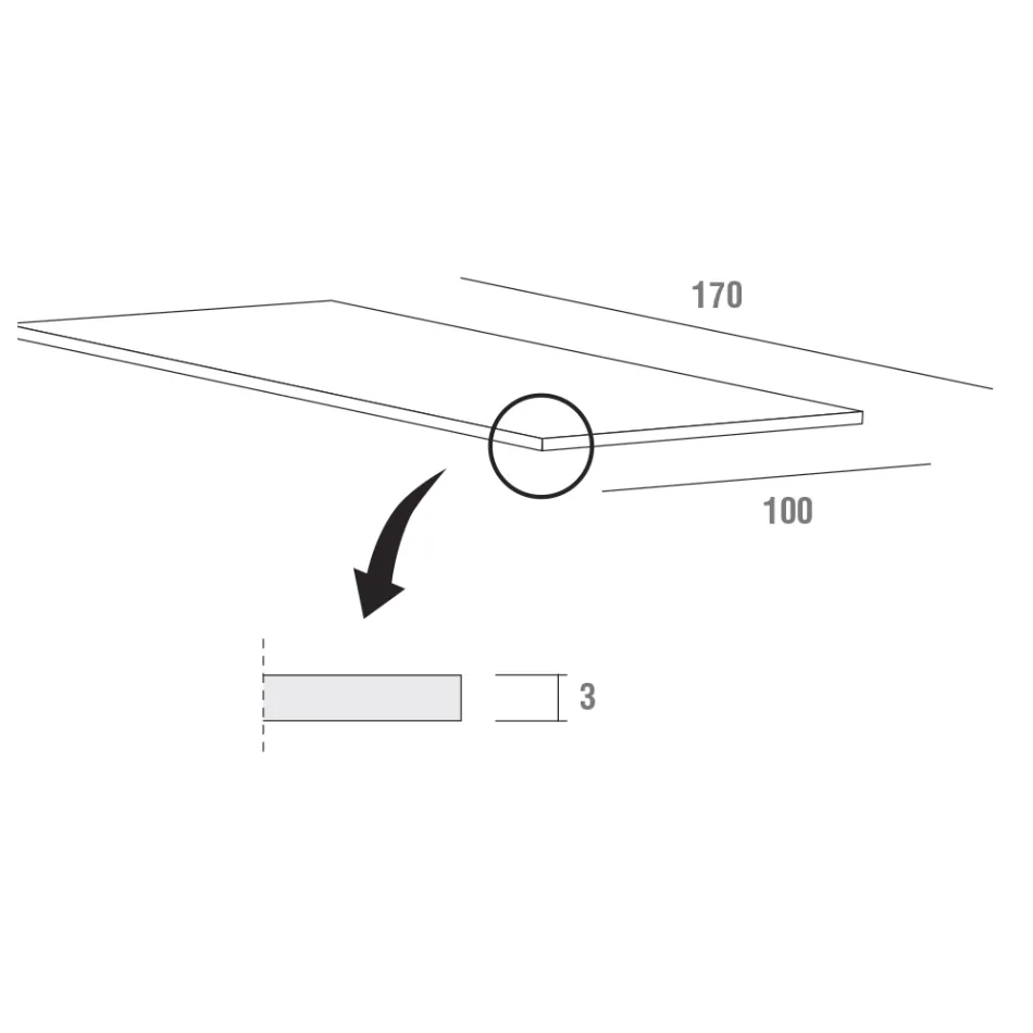 Utdragbart matbord upp till 280 cm i Fenix Made in Italy - Eolo Viadurini