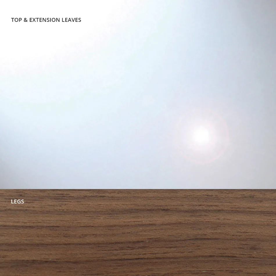 Utdragbart matbord upp till 280 cm i glas Made in Italy - Antimo Viadurini