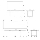 Utdragbart matbord upp till 280 eller 298 cm med keramikskiva - Nomia Viadurini