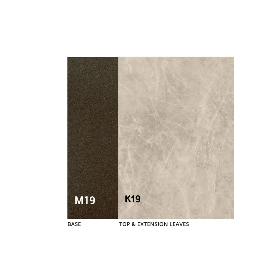 Utdragbart matbord upp till 280 eller 298 cm med keramikskiva - Nomia Viadurini