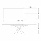 Utdragbart matbord Upp till 298 cm i keramik tillverkat i Italien - Anaconda Viadurini