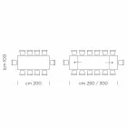 Utdragbart matbord upp till 300 cm i Laminat Made in Italy - Grotta Viadurini