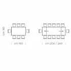 Utdragbart matbord upp till 300 cm i laminat Made in Italy - Settimmio Viadurini