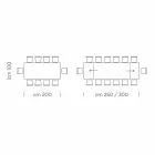 Utdragbart matbord upp till 300 cm i laminat Made in Italy - Settimmio Viadurini