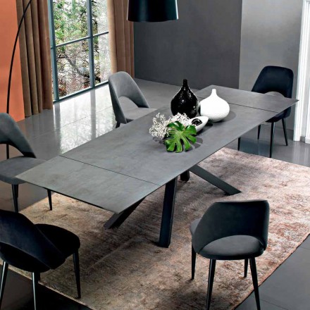 Utdragbart matbord Upp till 300 cm i laminat tillverkat i Italien - Settimmio Viadurini