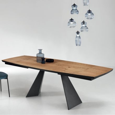 Utdragbart matbord Upp till 300 cm i trä Made in Italy - Paolito Viadurini