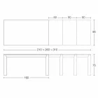 Utdragbart matbord Upp till 310 cm i keramik tillverkat i Italien - Pitagora Viadurini