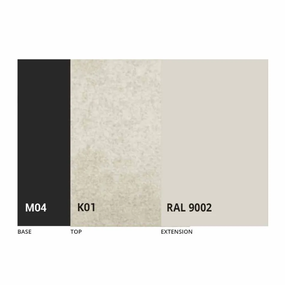 Utdragbart matbord Upp till 310 cm i keramik tillverkat i Italien - Pitagora Viadurini