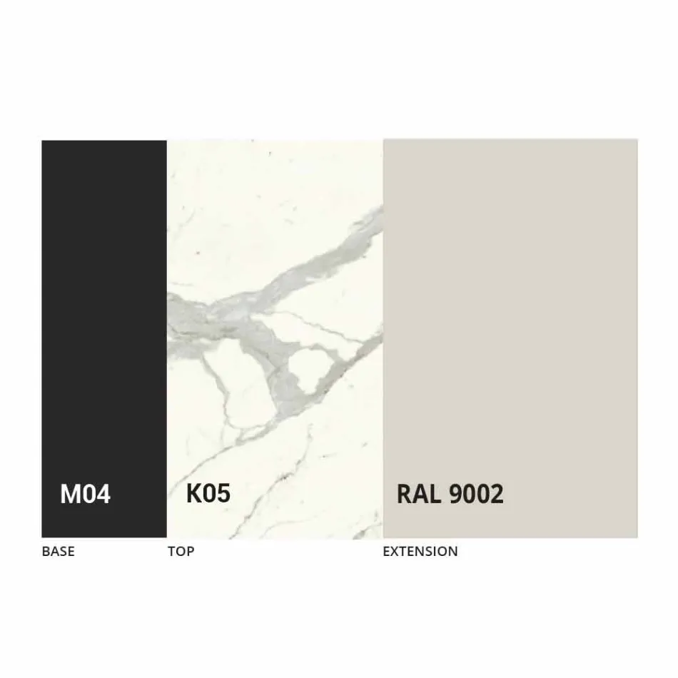 Utdragbart matbord Upp till 310 cm i keramik tillverkat i Italien - Pitagora Viadurini