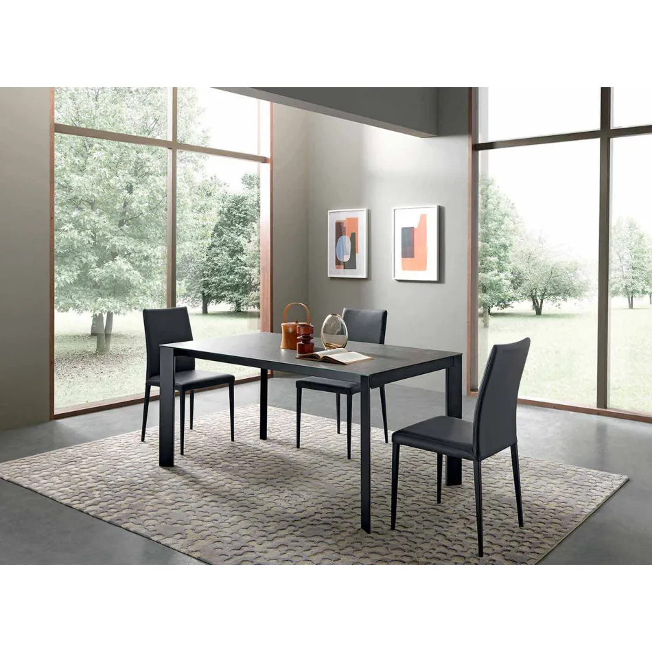 Utdragbart matbord Upp till 310 cm i keramik tillverkat i Italien - Pitagora Viadurini