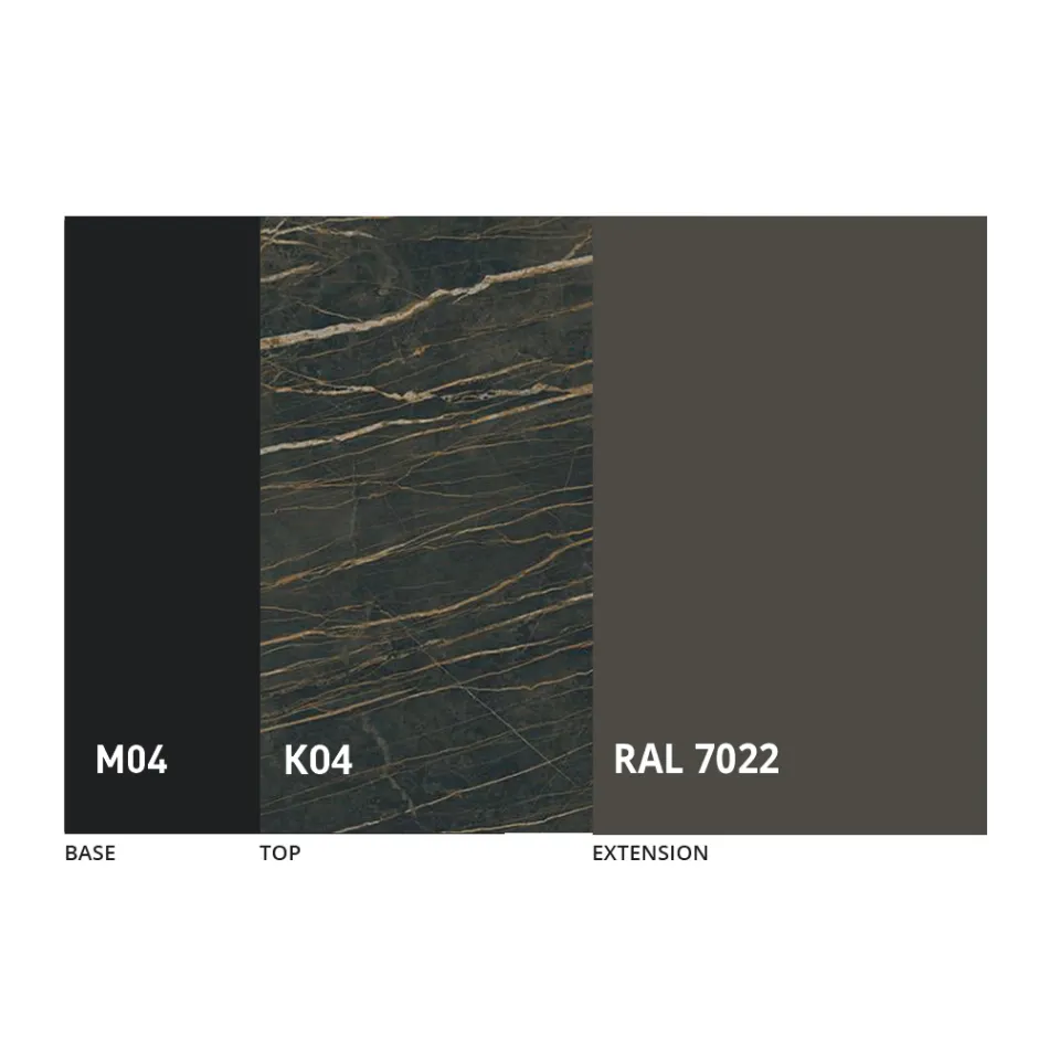 Utdragbart matbord Upp till 310 cm i keramik tillverkat i Italien - Pitagora Viadurini