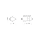 Utdragbart matbord upp till 310 cm i melamin Tillverkat i Italien - sjuttiotalet Viadurini