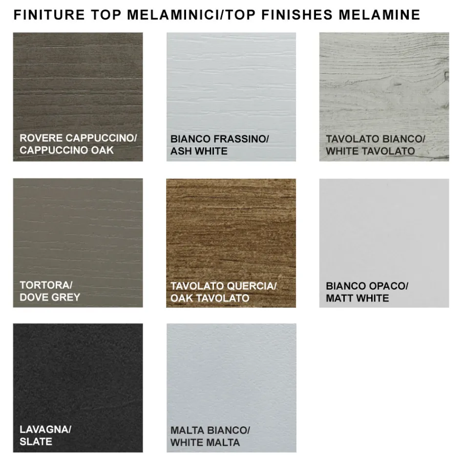 Utdragbart matbord upp till 310 cm i melamin Tillverkat i Italien - sjuttiotalet Viadurini