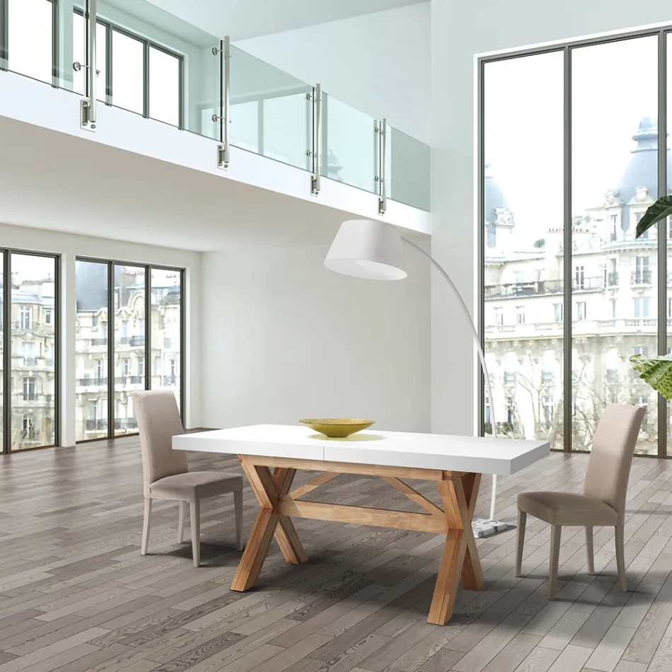 Utdragbart matbord Upp till 315 cm i massivt trä - Massimo Viadurini