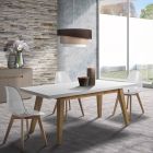 Utdragbart matbord Upp till 315 cm i Mdf och massivt trä - Paolo Viadurini
