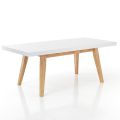Utdragbart matbord Upp till 315 cm i Mdf och massivt trä - Paolo