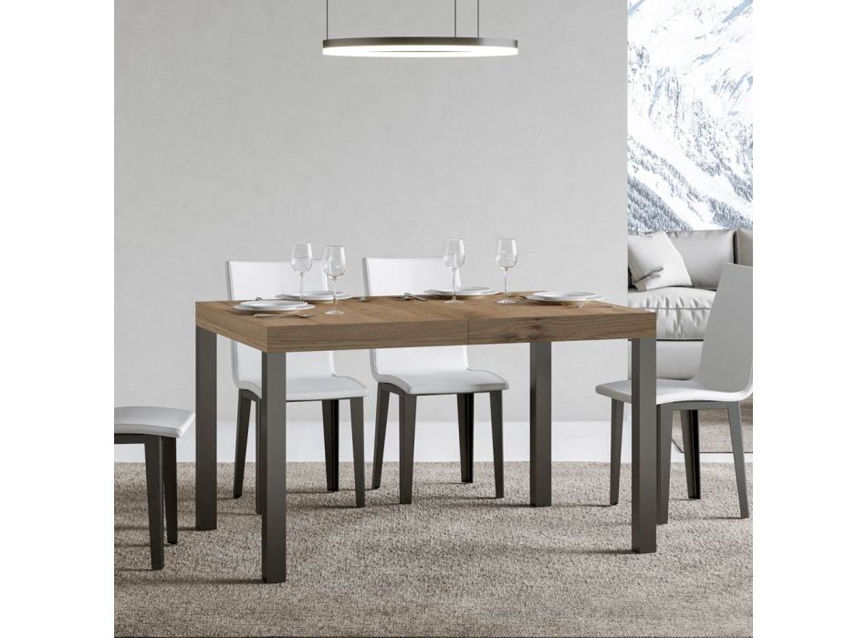 Utdragbart matbord upp till 440 cm i trä och järn Made in Italy - Foxy Viadurini