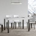 Utdragbart matbord upp till 440 cm i trä och järn Made in Italy - Foxy