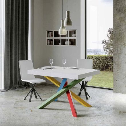 Utdragbart matbord upp till 440 cm träskiva Made in Italy - Boan Viadurini
