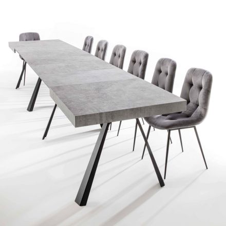 Utdragbart matbord Upp till 500 cm med melaminskiva - Raimondo Viadurini