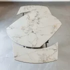 Utdragbart matbord i keramik och metallunderrede - Indira Viadurini