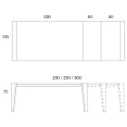 Utdragbart matbord i träfaner olika ytbehandlingar - Gerry Viadurini